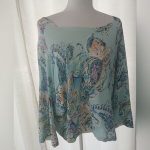 Women's Chico's Paisley Print Sweater Sz 3(L).
